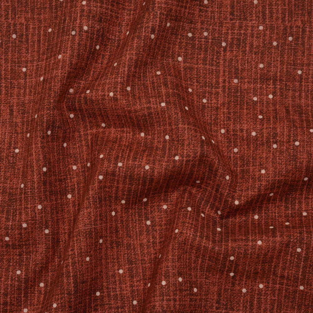 Printed Quilting Cotton by Ghazal Razavi for FIGO Studio - Rust Stripe Dot - Stash Collection