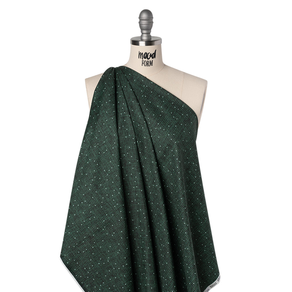 Printed Quilting Cotton by Ghazal Razavi for FIGO Studio - Emerald Stripe Dot - Stash Collection