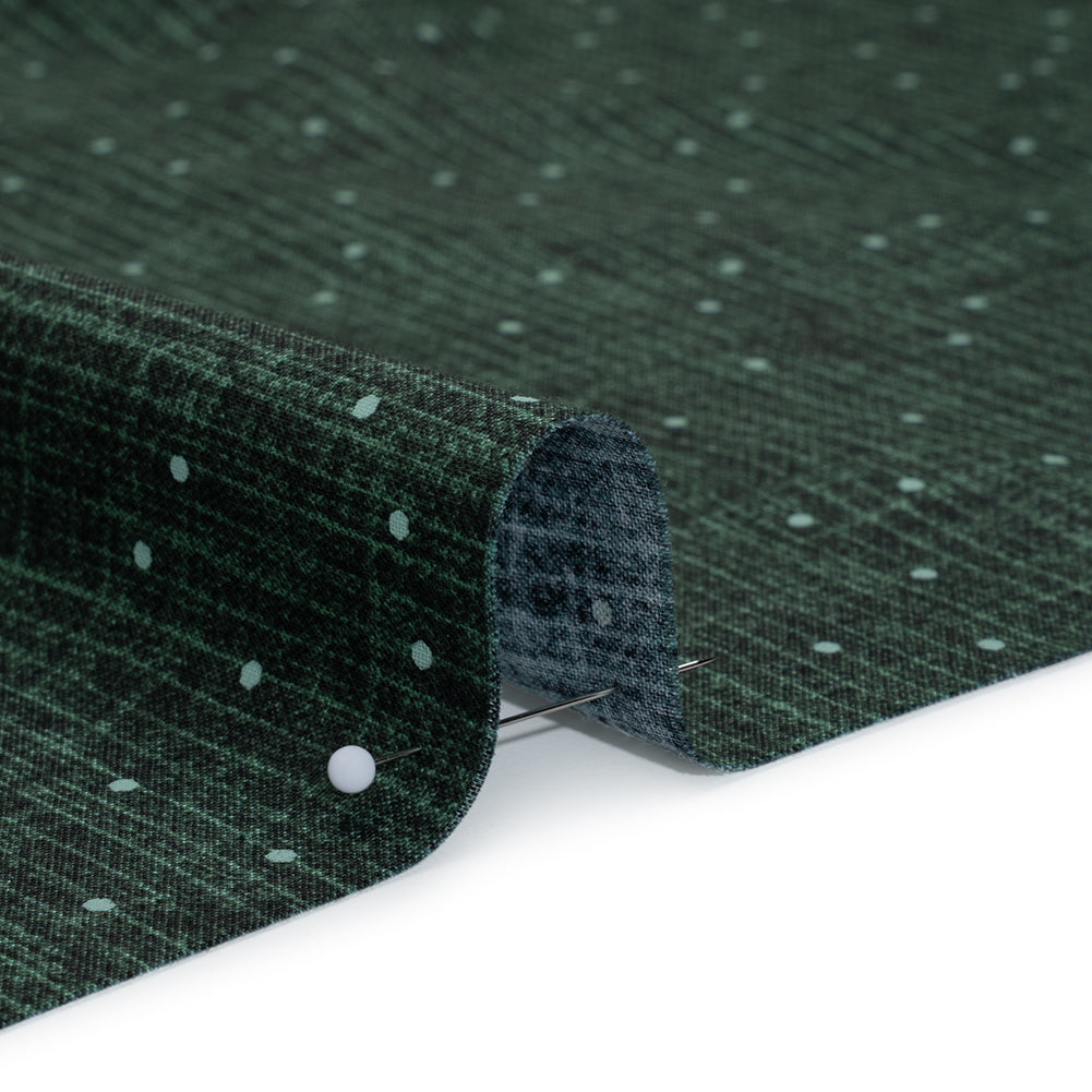 Printed Quilting Cotton by Ghazal Razavi for FIGO Studio - Emerald Stripe Dot - Stash Collection
