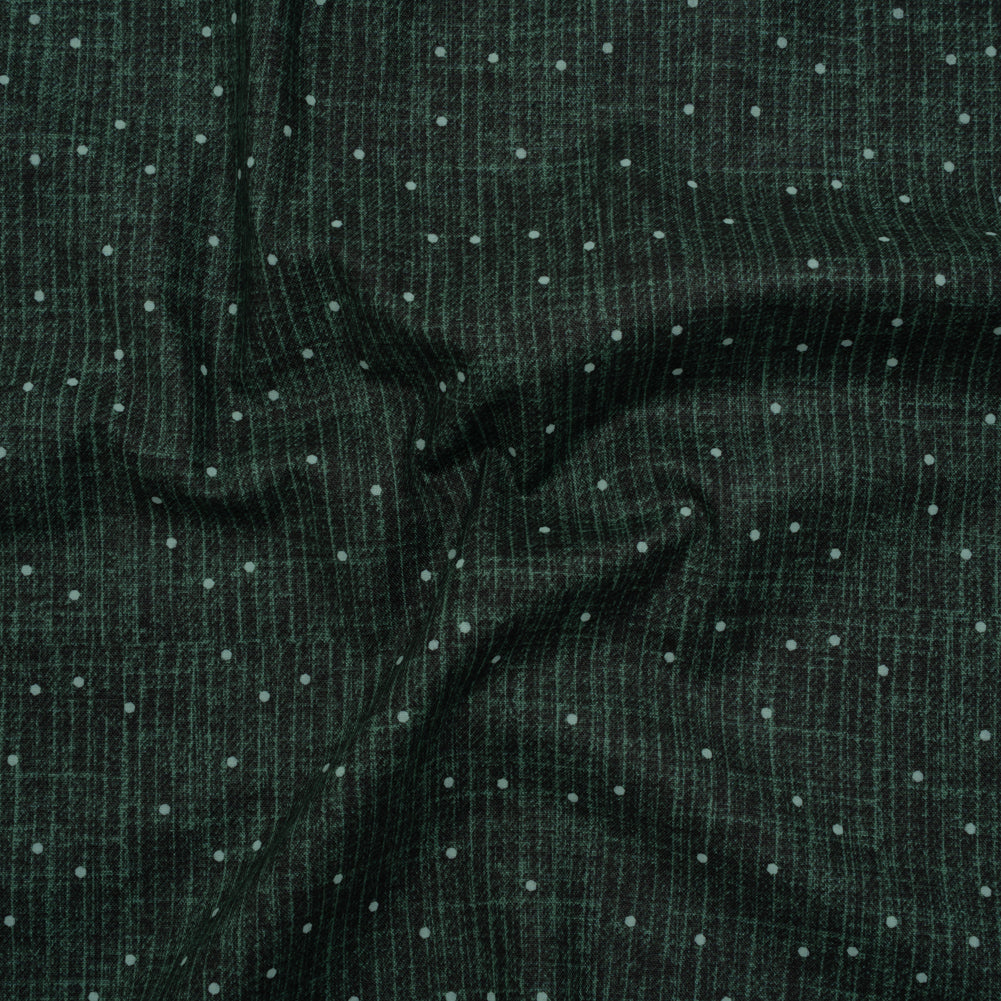 Printed Quilting Cotton by Ghazal Razavi for FIGO Studio - Emerald Stripe Dot - Stash Collection
