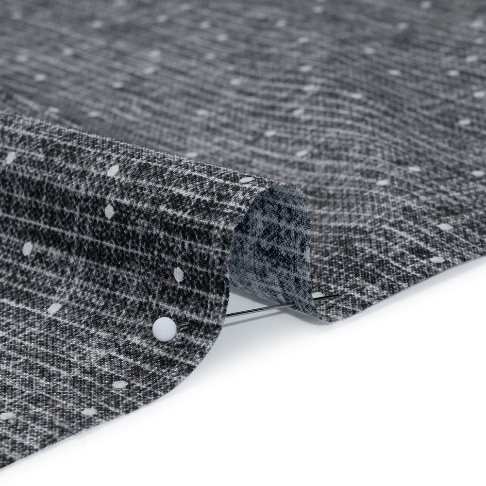 Printed Quilting Cotton by Ghazal Razavi for FIGO Studio - Steel Stripe Dot - Stash Collection
