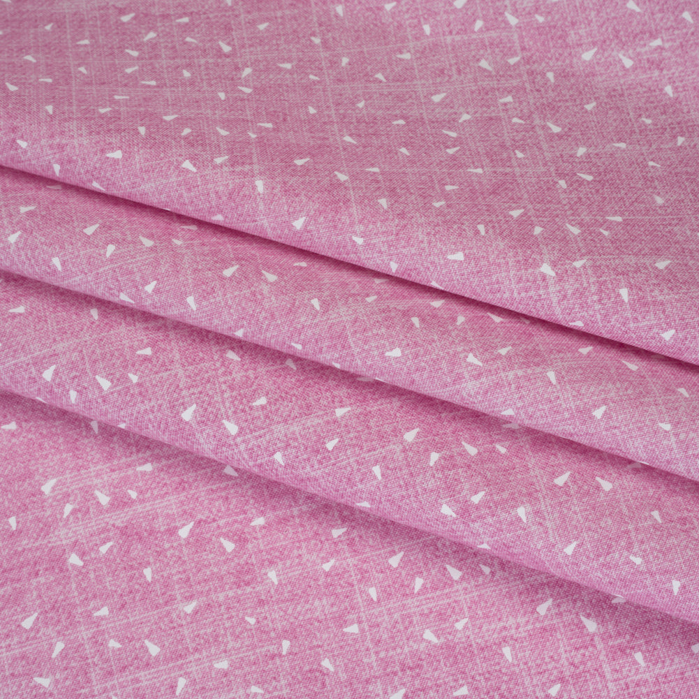 Printed Quilting Cotton by Ghazal Razavi for FIGO Studio - Pink Triangles and Texture - Stash Collection