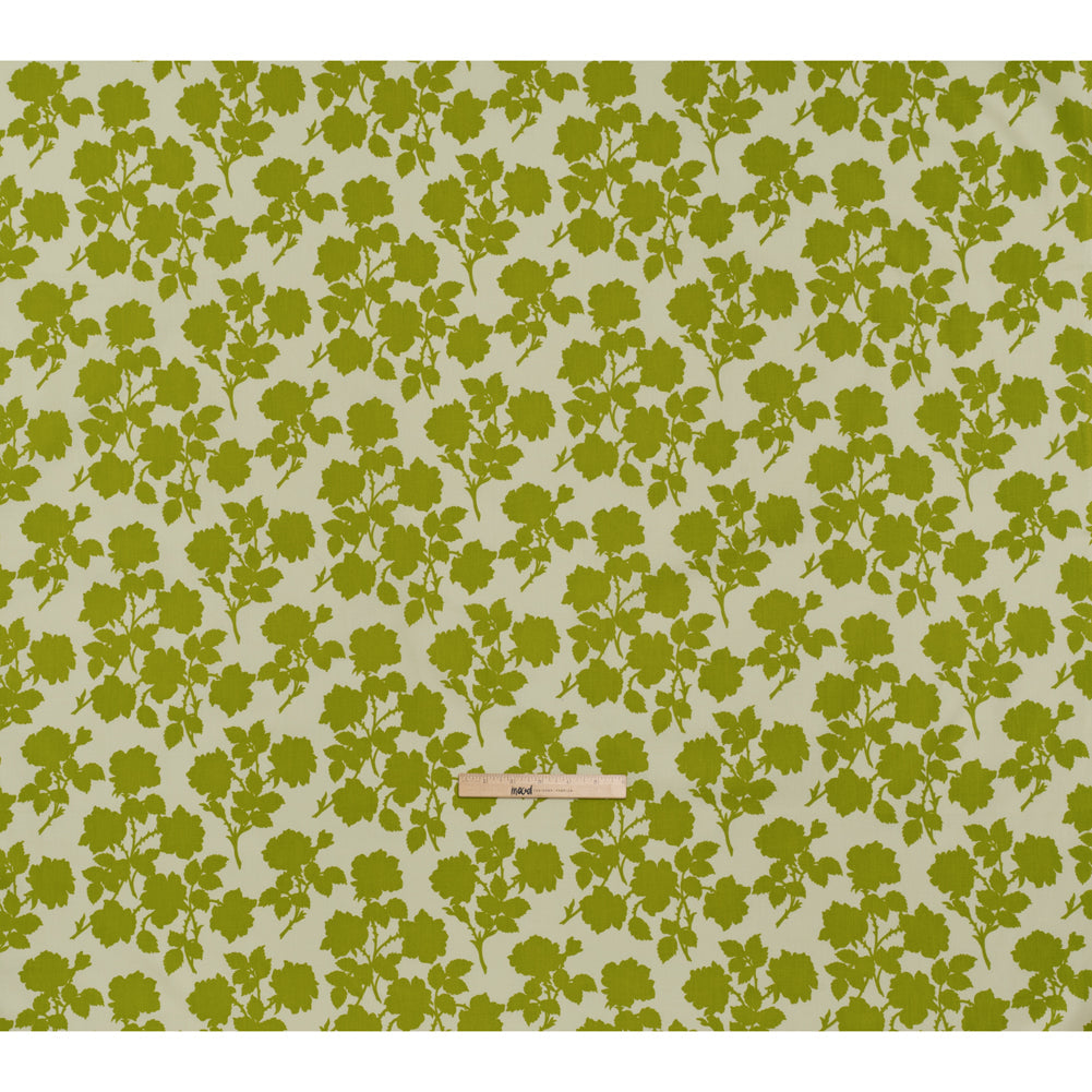 Printed Quilting Cotton by Heather Bailey for FIGO Studio - Olive Bramble Floral Silhouettes - Pop Sugar Collection