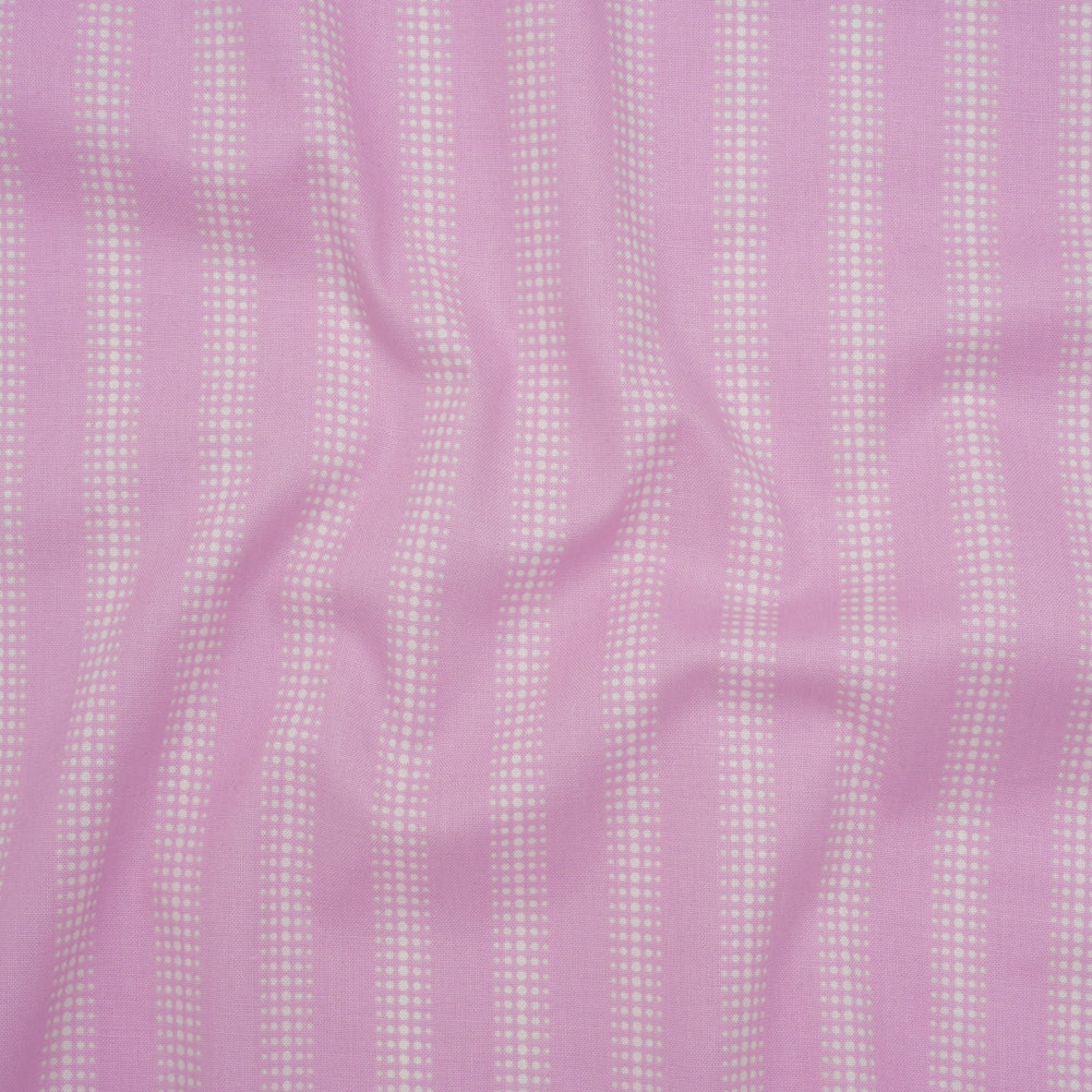 Printed Quilting Cotton by Heather Bailey for FIGO Studio - Orchid Dot Stripe - Pop Sugar Collection