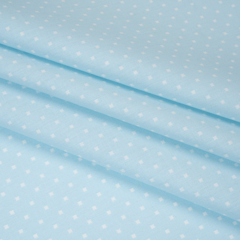 Printed Quilting Cotton by Heather Bailey for FIGO Studio - Sky Lottie Dot Square Polka Dots - Pop Sugar Collection