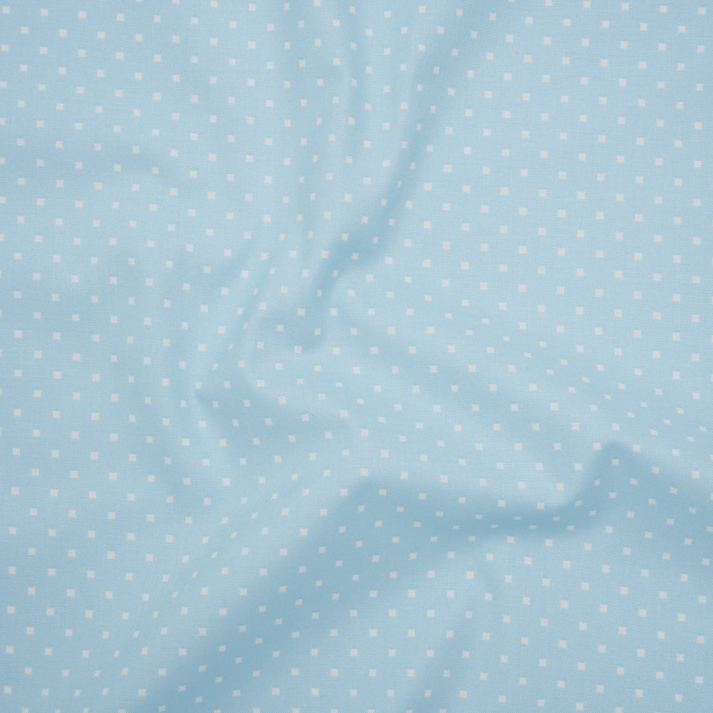 Printed Quilting Cotton by Heather Bailey for FIGO Studio - Sky Lottie Dot Square Polka Dots - Pop Sugar Collection