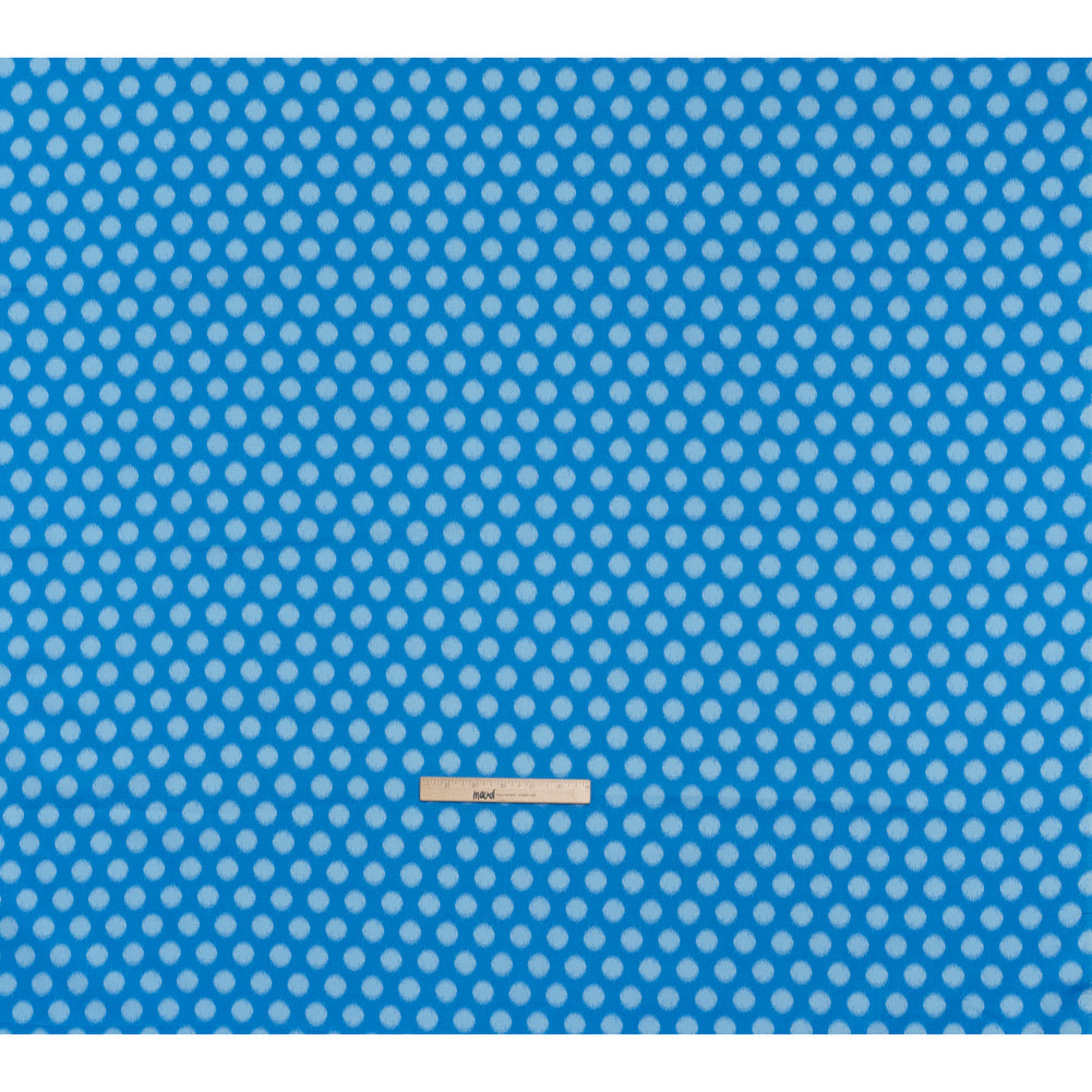 Printed Quilting Cotton by Heather Bailey for FIGO Studio - Blue Top Dot Ikat Polka Dots - Pop Sugar Collection