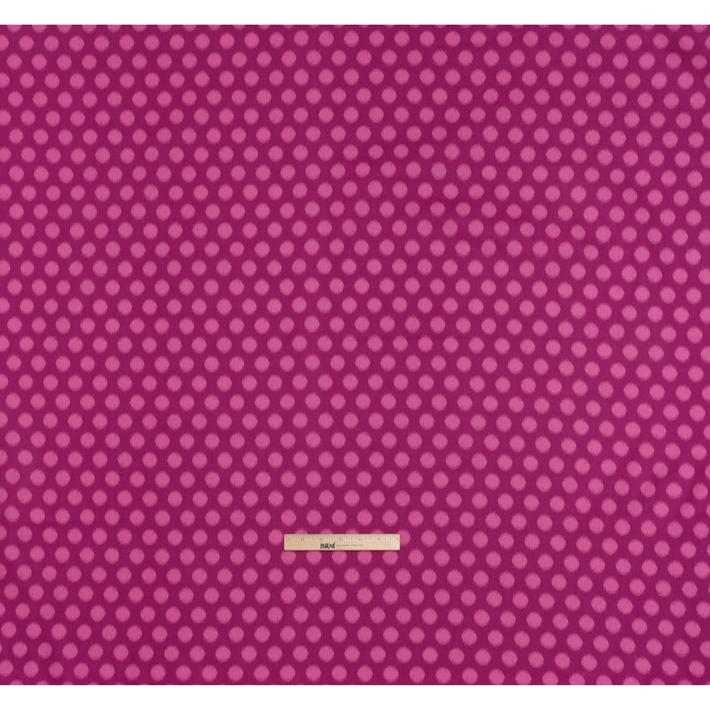 Printed Quilting Cotton by Heather Bailey for FIGO Studio - Violet Top Dot Ikat Polka Dots - Pop Sugar Collection