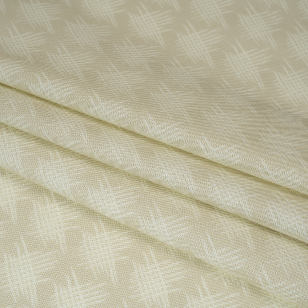Printed Quilting Cotton by Heather Bailey for FIGO Studio - Dove Woven Grid Lines - Pop Sugar Collection