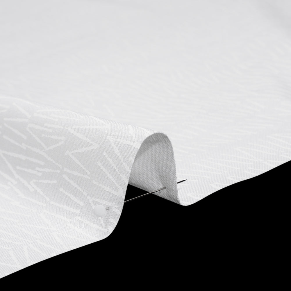 Printed Quilting Cotton by Ghazal Razavi for FIGO Studio - White on White Grass - Dovetail Collection