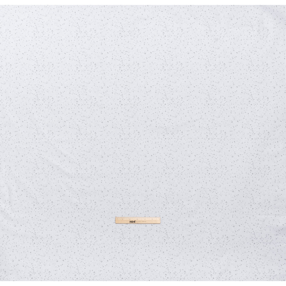 Printed Quilting Cotton by Ghazal Razavi for FIGO Studio - White and Gray Petals - Dovetail Collection