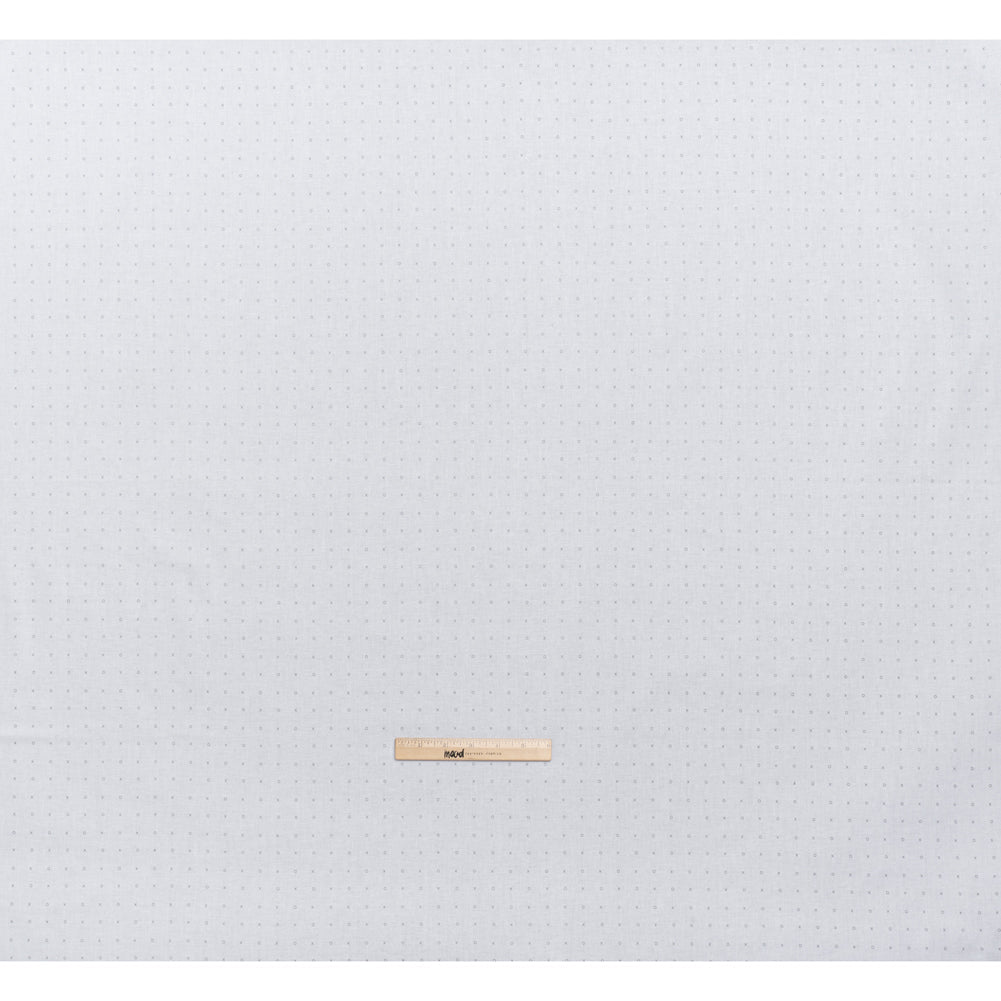 Printed Quilting Cotton by Ghazal Razavi for FIGO Studio - White and Gray XO Grid - Dovetail Collection