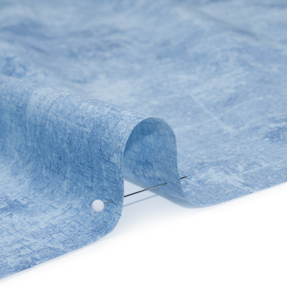 Printed Quilting Cotton by Northcott - Stonewash Denim Painterly Texture - Canvas Collection