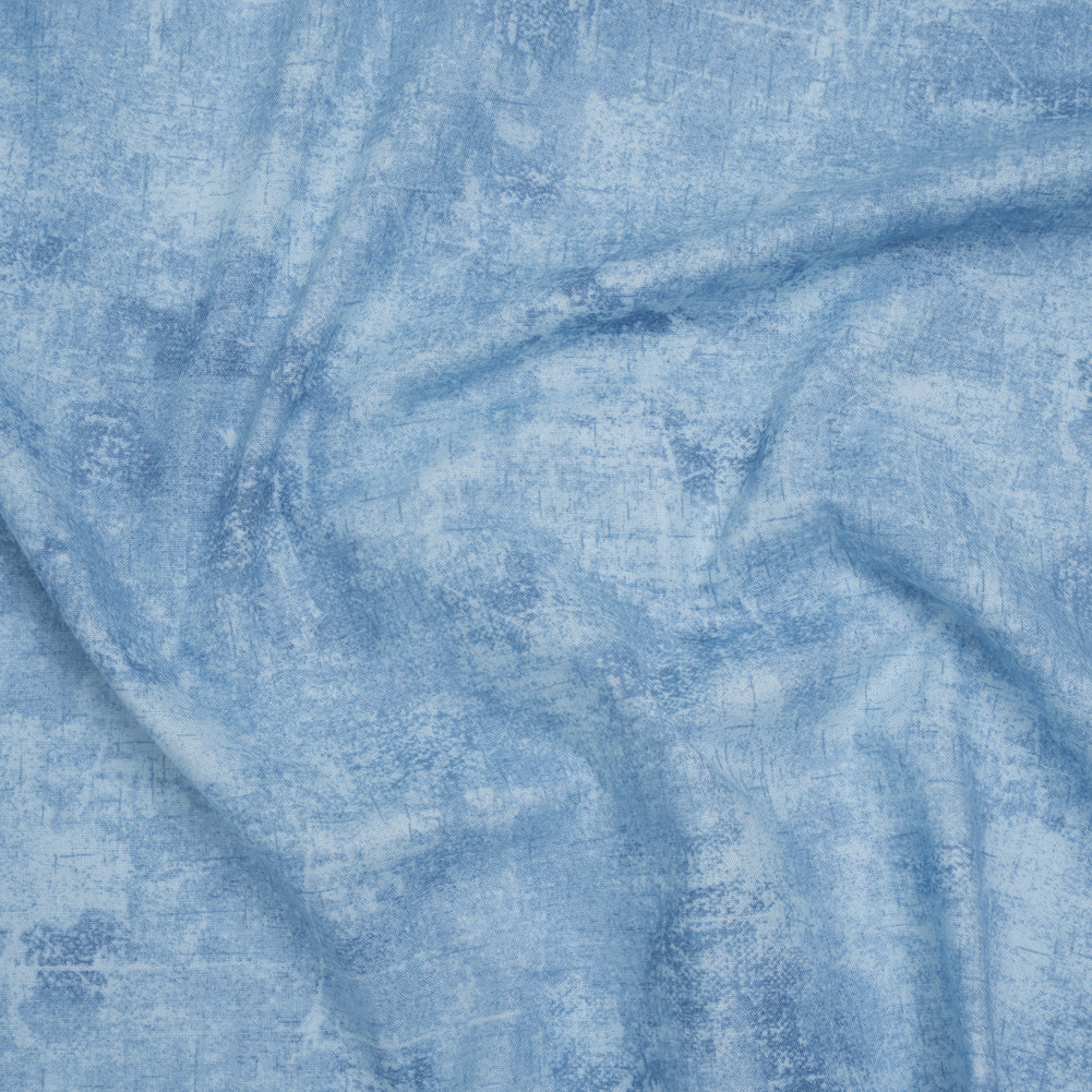 Printed Quilting Cotton by Northcott - Stonewash Denim Painterly Texture - Canvas Collection