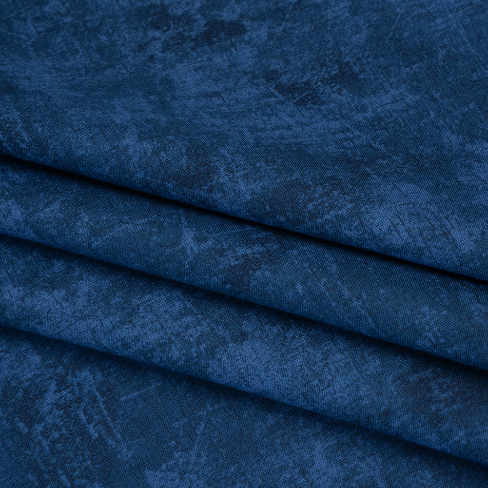 Printed Quilting Cotton by Northcott - Navy Painterly Texture - Canvas Collection