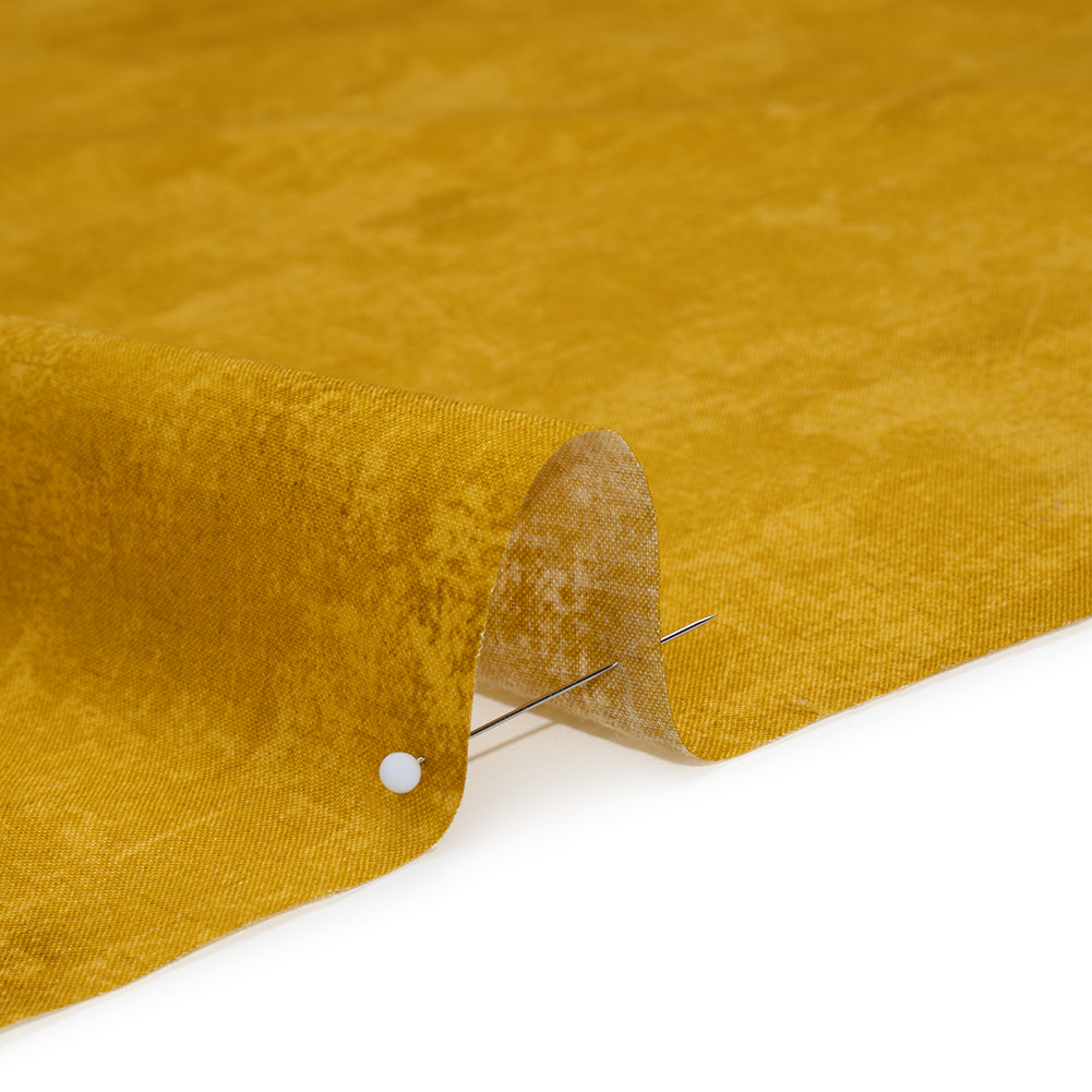 Printed Quilting Cotton by Northcott - Mustard Painterly Texture - Canvas Collection