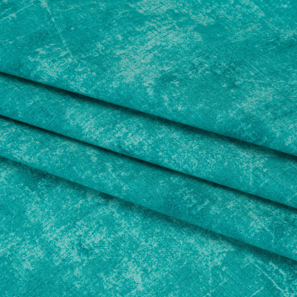 Printed Quilting Cotton by Northcott - Turquoise Painterly Texture - Canvas Collection
