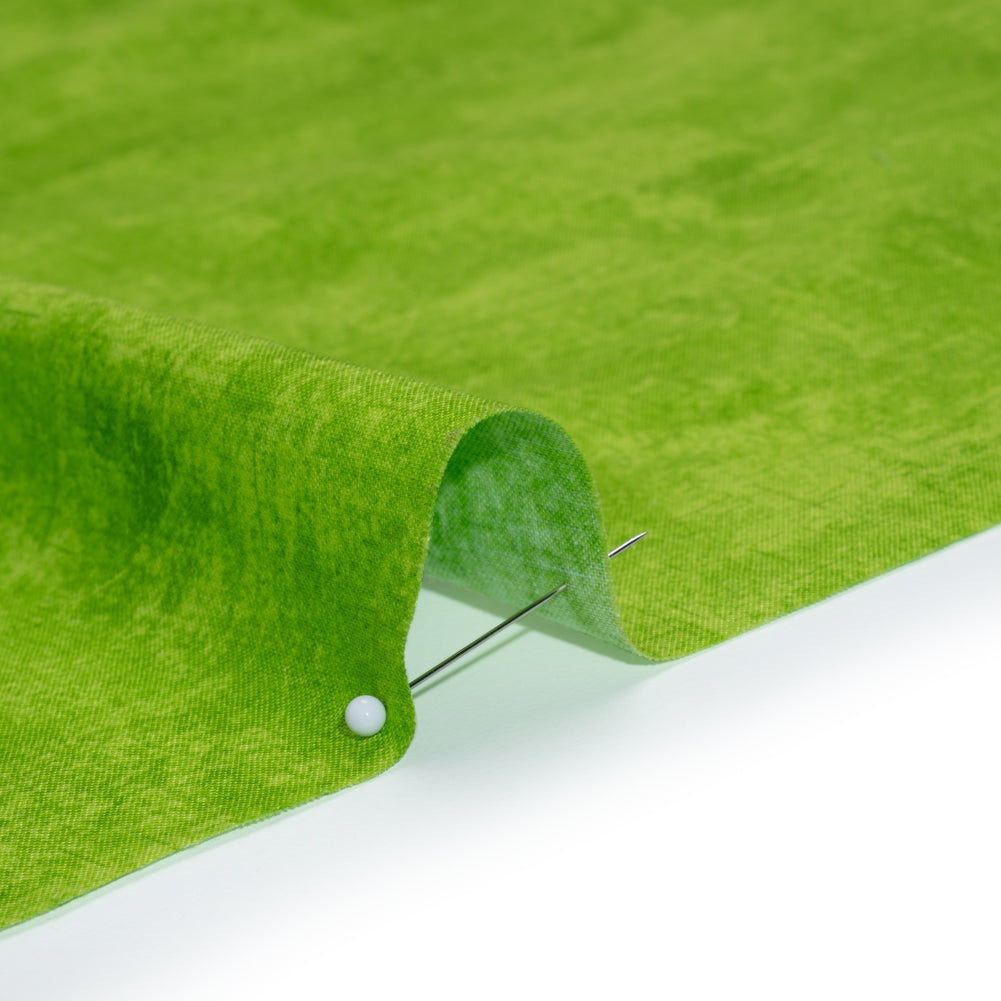 Printed Quilting Cotton by Northcott - Lime Twist Painterly Texture - Canvas Collection