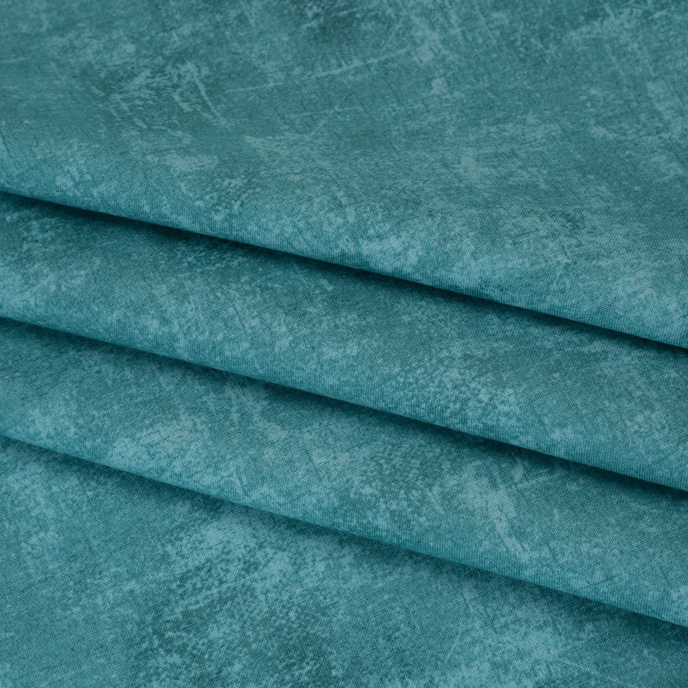 Printed Quilting Cotton by Northcott - Tealish Painterly Texture - Canvas Collection