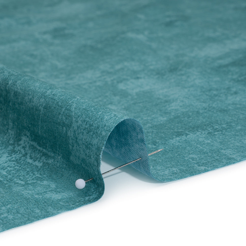 Printed Quilting Cotton by Northcott - Tealish Painterly Texture - Canvas Collection