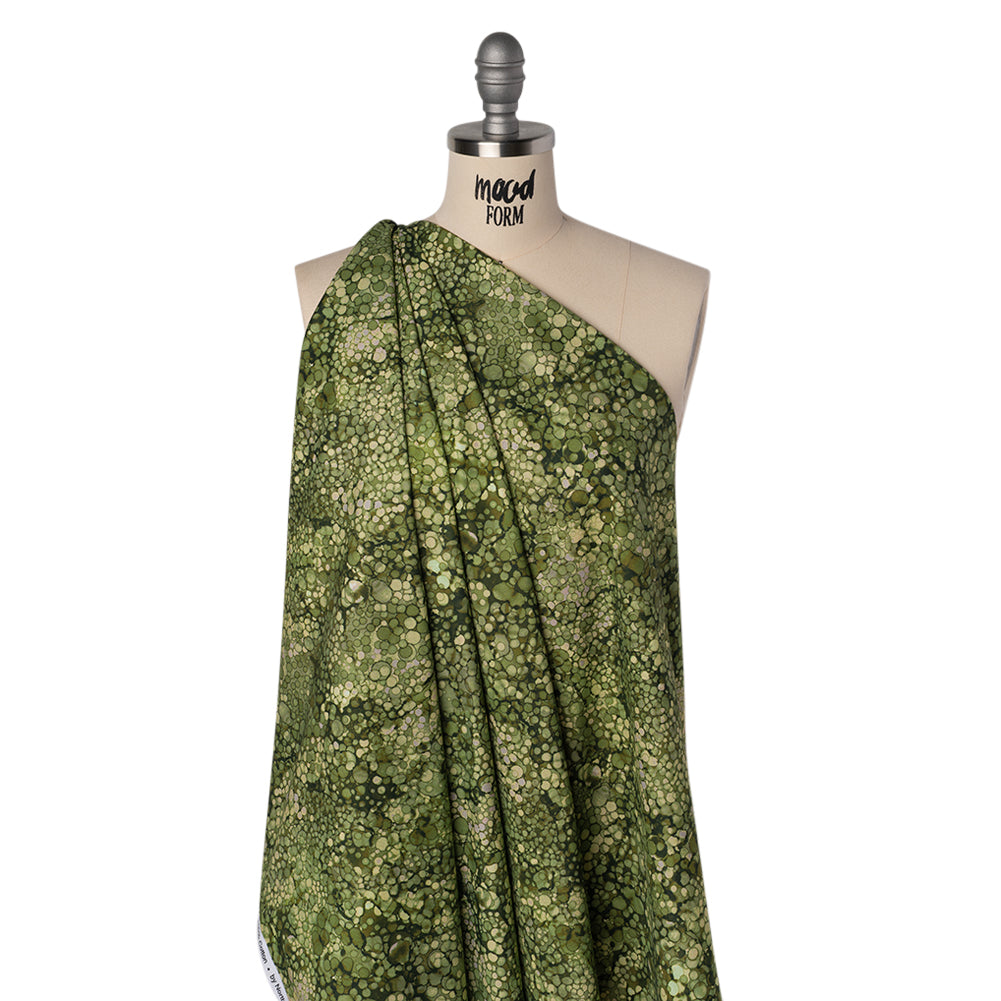 Printed Quilting Cotton by Northcott - Olive Bubbles - Bliss Collection