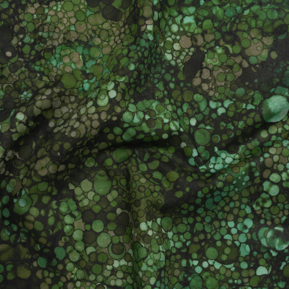 Printed Quilting Cotton by Northcott - Evergreen Bubbles - Bliss Collection