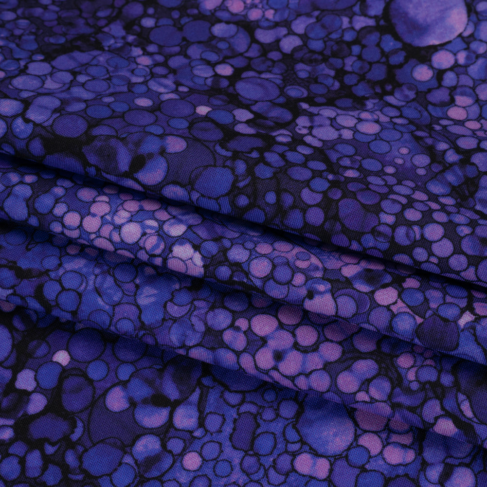 Printed Quilting Cotton by Northcott - Mardi Gras Bubbles - Bliss Collection