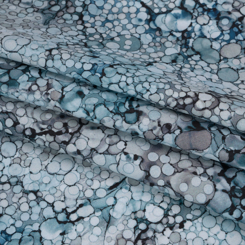 Printed Quilting Cotton by Northcott - Moody Blues Bubbles - Bliss Collection