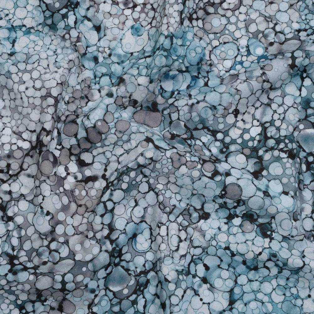 Printed Quilting Cotton by Northcott - Moody Blues Bubbles - Bliss Collection