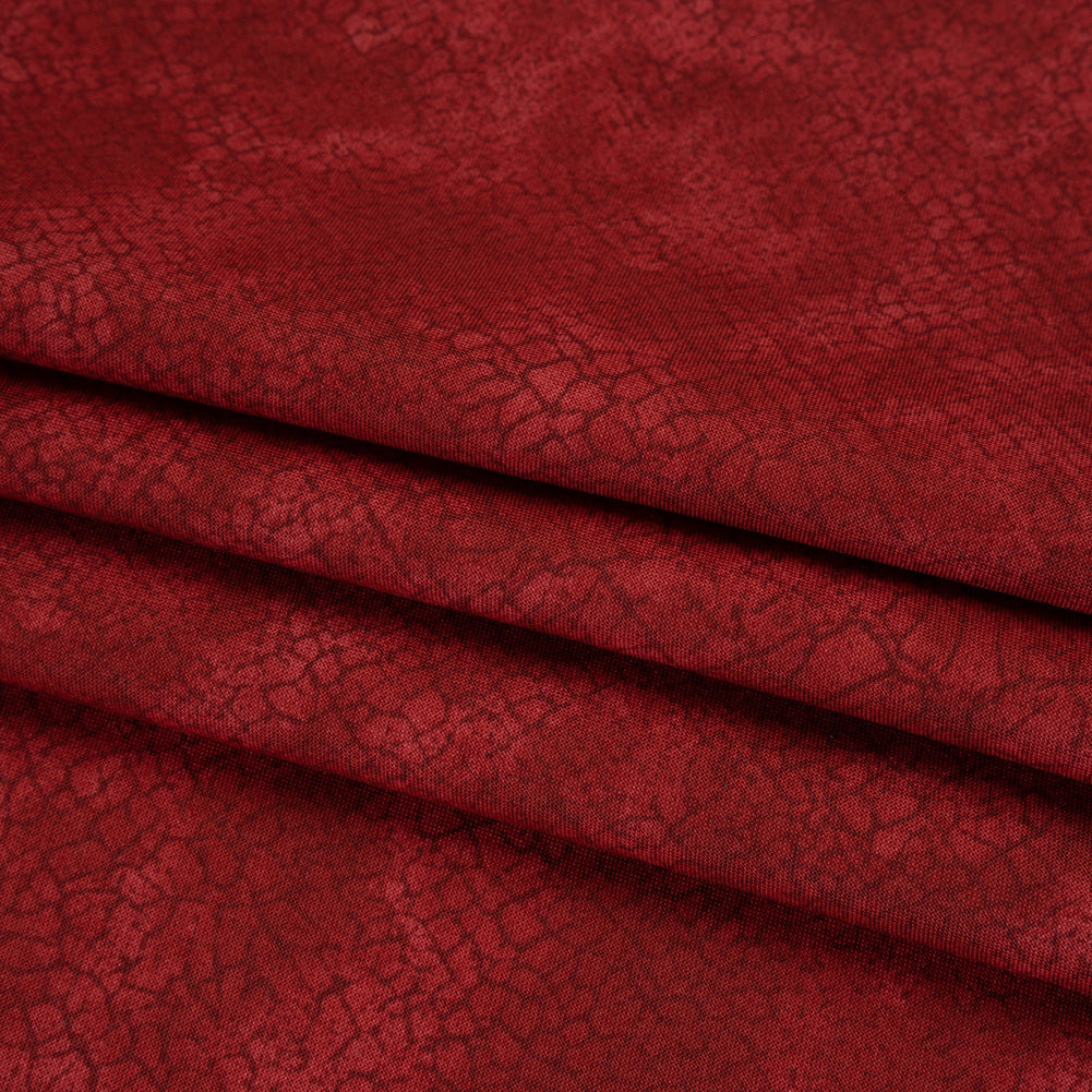 Quilting Cotton by Northcott - Cranberry Textural Abstract - Crackle Collection