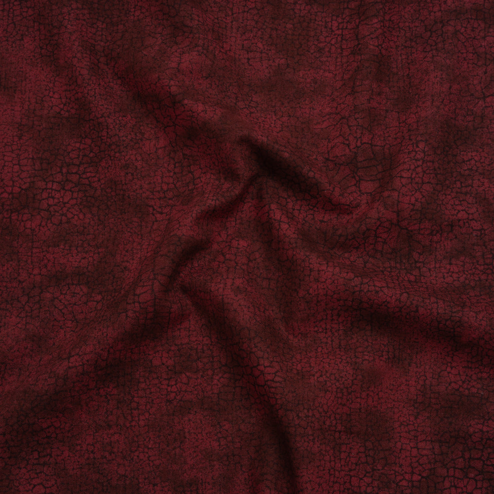 Quilting Cotton by Northcott - Cabernet Textural Abstract - Crackle Collection