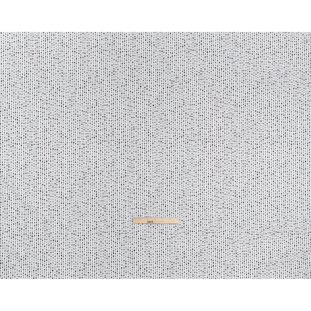 Printed Quilting Cotton by Patrick Lose for Northcott - Black on White Doodle Beaded Stripe - Basically Black & White Collection