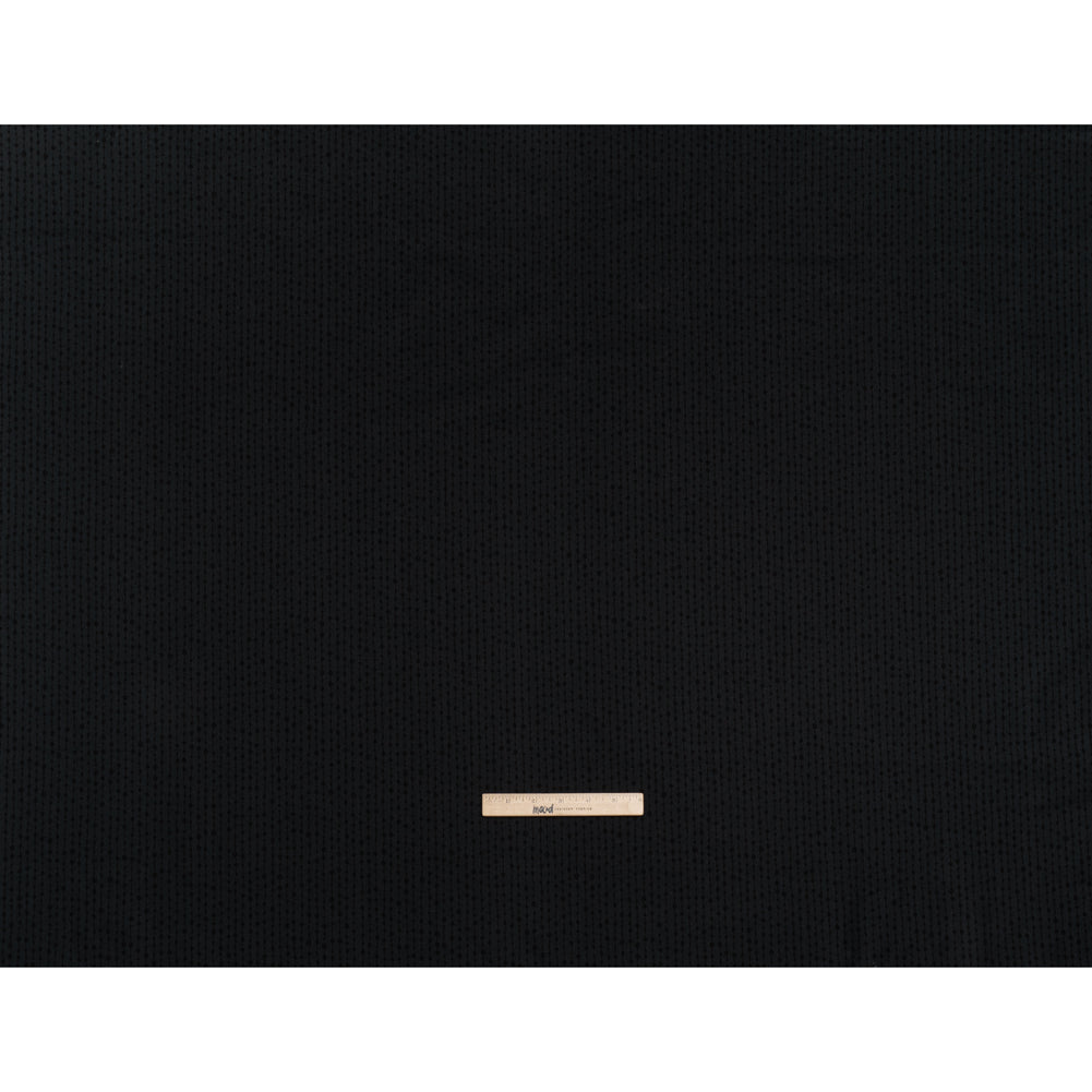 Printed Quilting Cotton by Patrick Lose for Northcott - Black on Black Doodle Beaded Stripe - Basically Black & White Collection