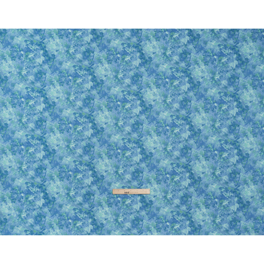 Printed Quilting Cotton by Deborah Edwards for Northcott Studio - Sea Breeze Painterly Abstract - Chroma Collection