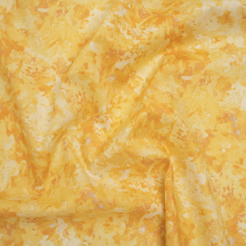 Printed Quilting Cotton by Deborah Edwards for Northcott Studio - Pineapple Crush Painterly Abstract - Chroma Collection