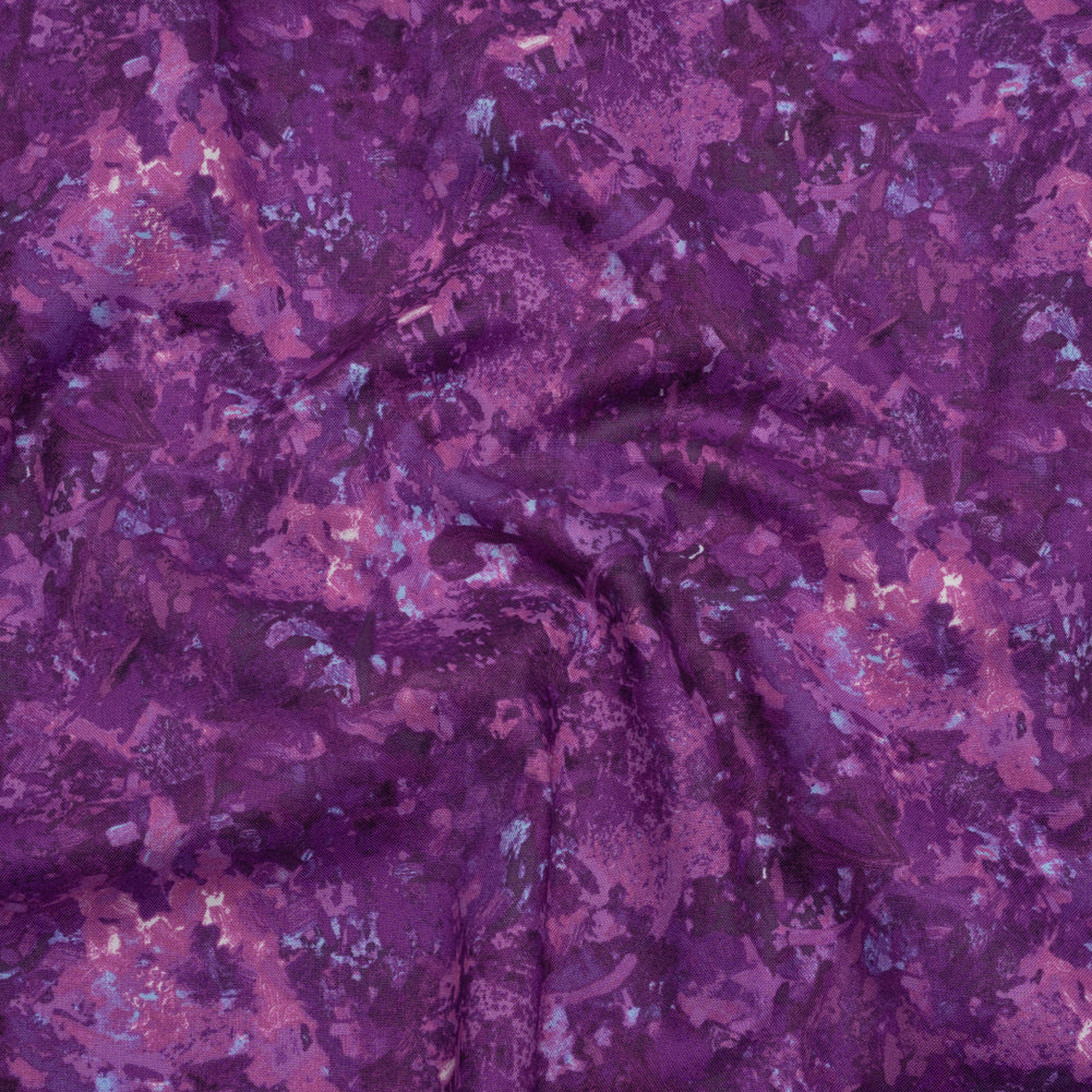 Printed Quilting Cotton by Deborah Edwards for Northcott Studio - Magenta Painterly Abstract - Chroma Collection