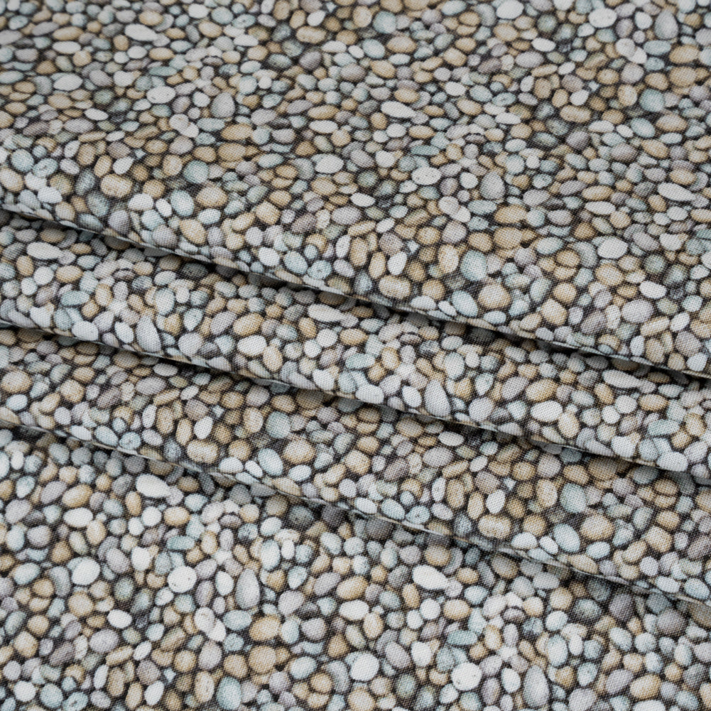 Printed Quilting Cotton by Northcott Studio - Mid Gray Pebbles - Naturescapes Collection