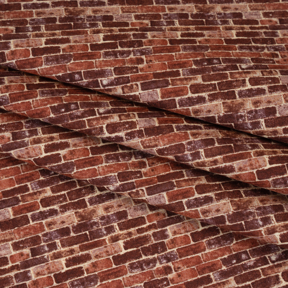 Printed Quilting Cotton by Northcott Studio - Rust Red Brick - Naturescapes Collection