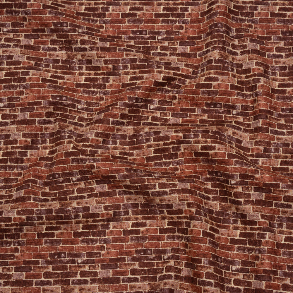 Printed Quilting Cotton by Northcott Studio - Rust Red Brick - Naturescapes Collection