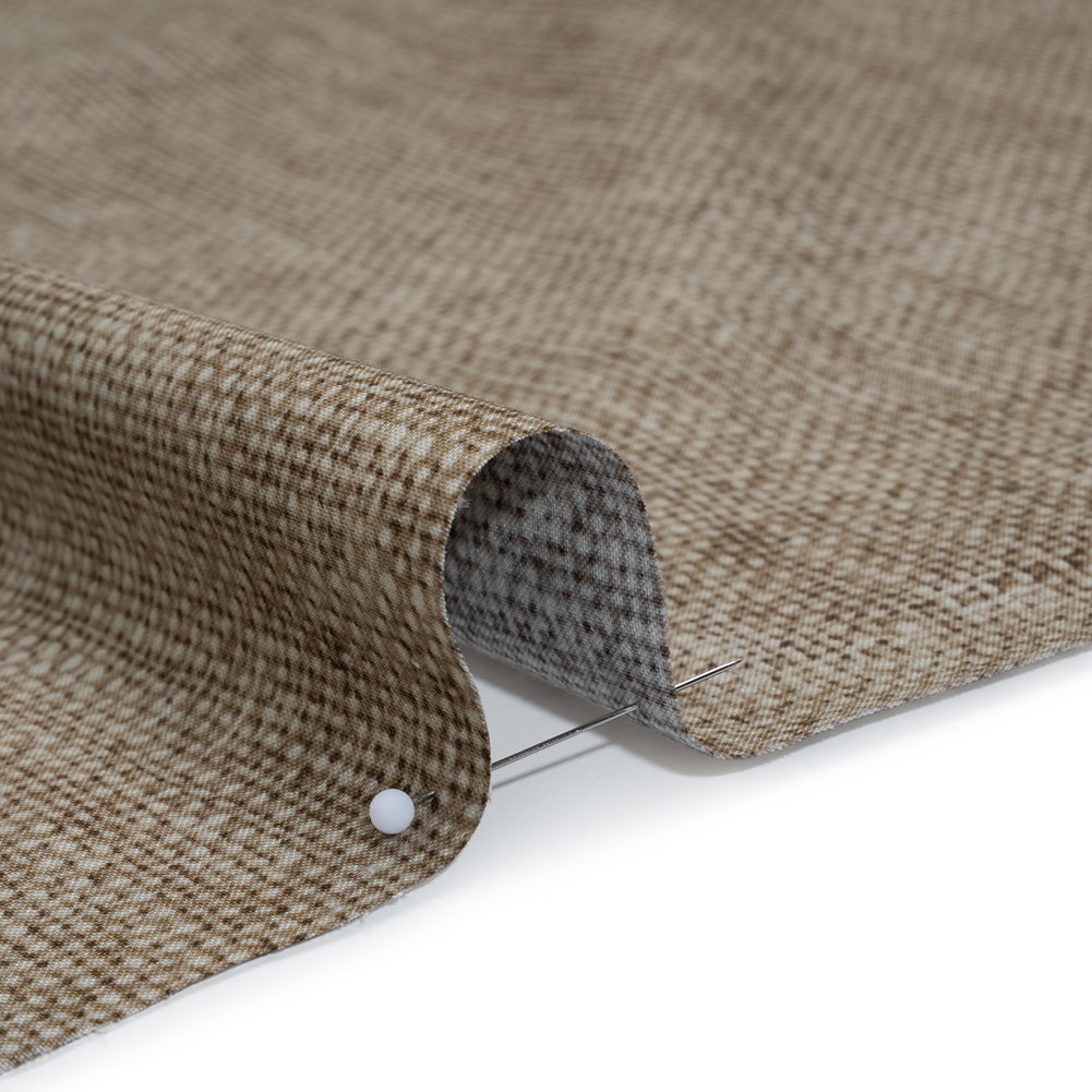 Printed Quilting Cotton by Northcott Studio - Taupe Canvas Textured - Linen Basics Collection