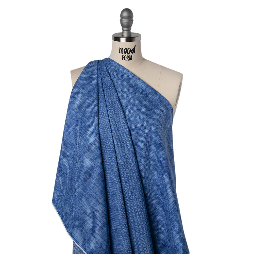 Printed Quilting Cotton by Northcott Studio - Blue Canvas Textured - Linen Basics Collection