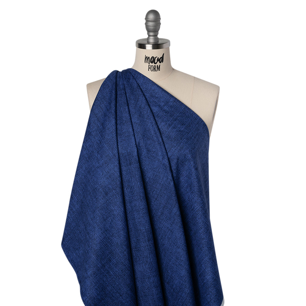 Printed Quilting Cotton by Northcott Studio - Navy Canvas Textured - Linen Basics Collection