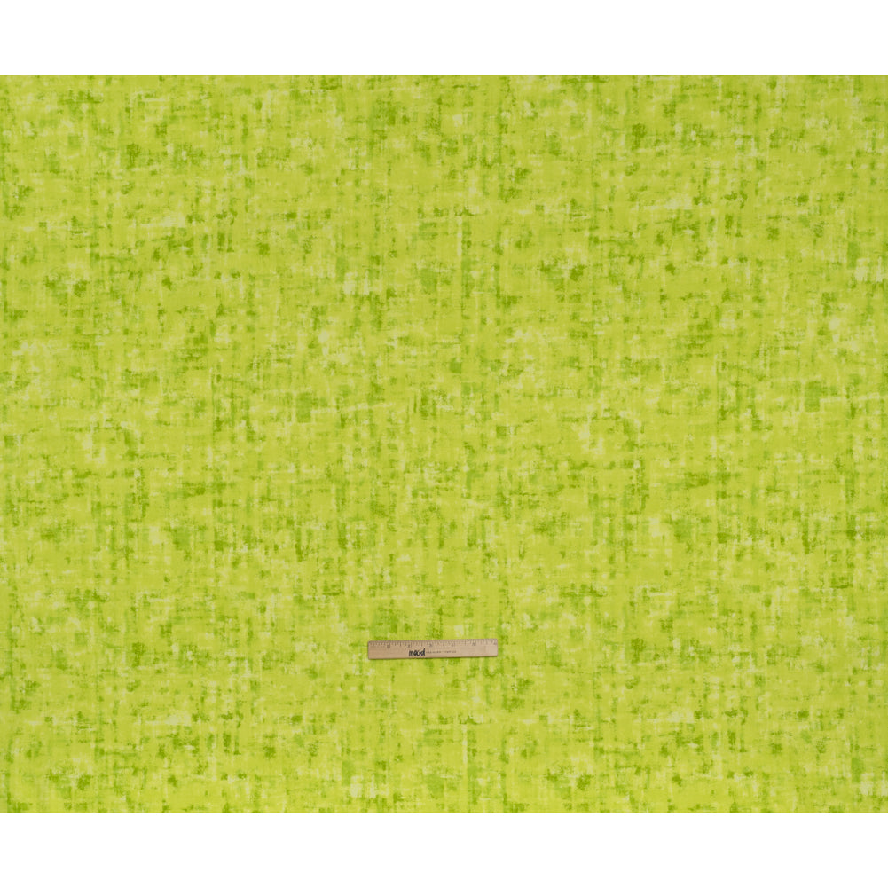 Printed Quilting Cotton by Patrick Lose for Northcott - Lime Twist Jazzy Painted Texture - Tonal Trios Collection