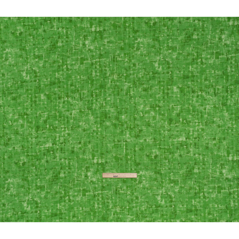 Printed Quilting Cotton by Patrick Lose for Northcott - Grasshopper Jazzy Painted Texture - Tonal Trios Collection