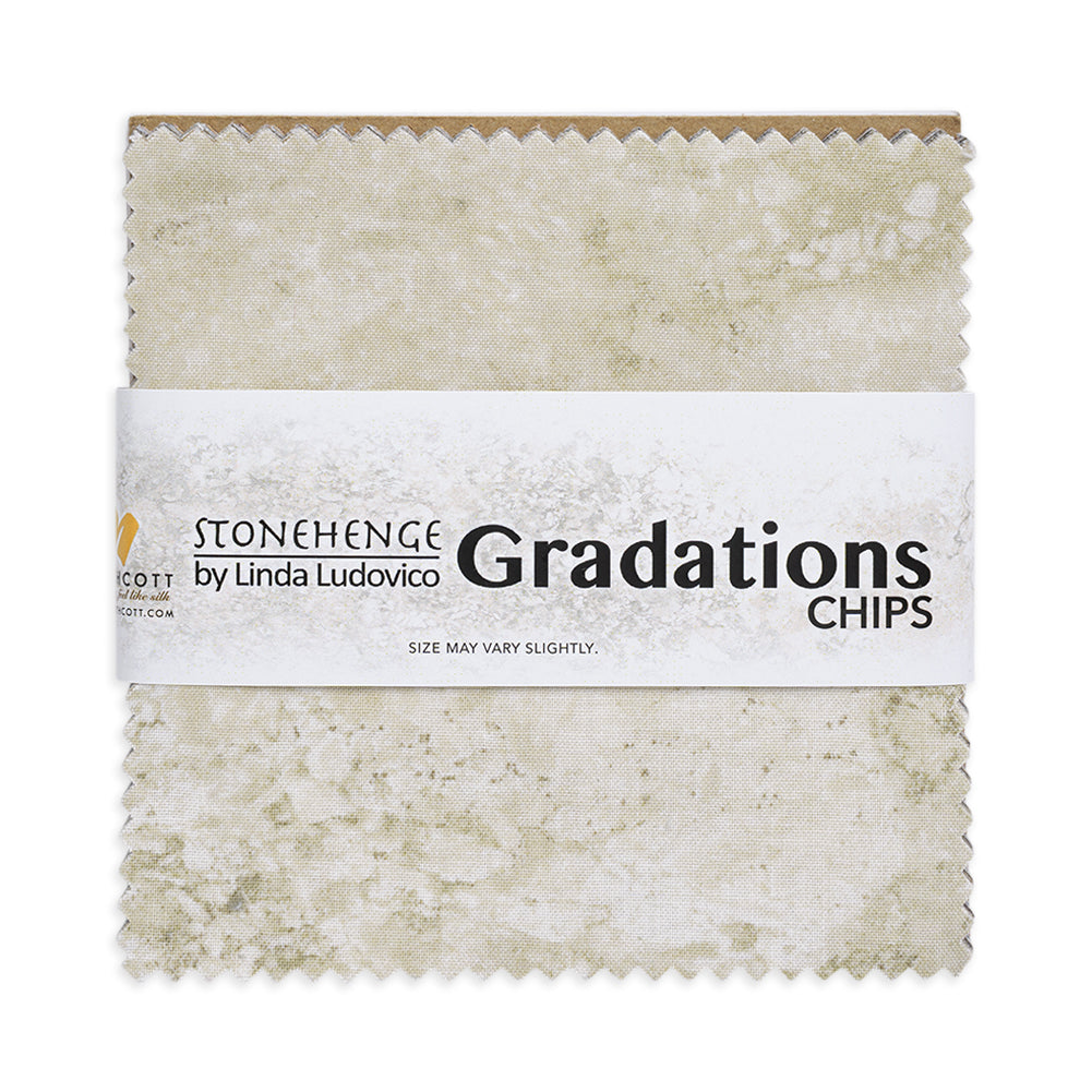 Stonehenge Quilting Cotton Chips 5" Square Precuts - Mineral - Gradations II Collection