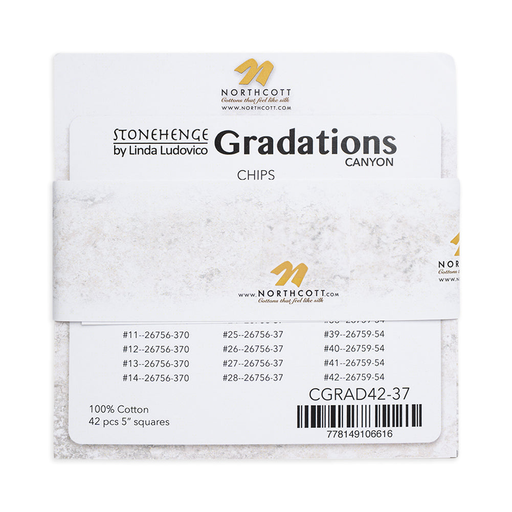 Stonehenge Quilting Cotton Chips 5" Square Precuts - Canyon - Gradations II Collection