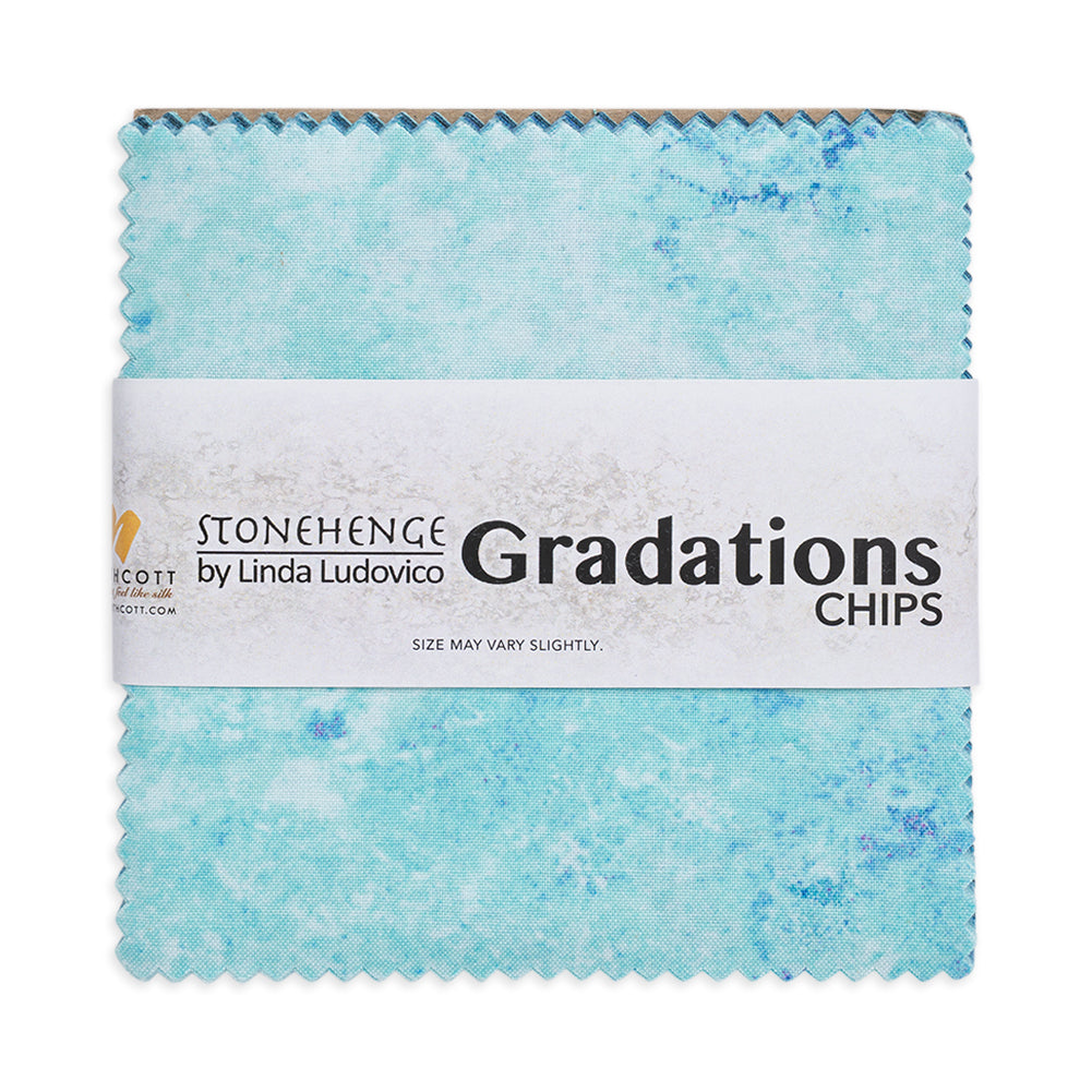 Stonehenge Quilting Cotton Chips 5" Square Precuts - Midnight - Gradations II Collection