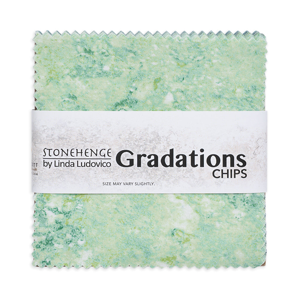 Stonehenge Quilting Cotton Chips 5" Square Precuts - Pine Ridge - Gradations II Collection