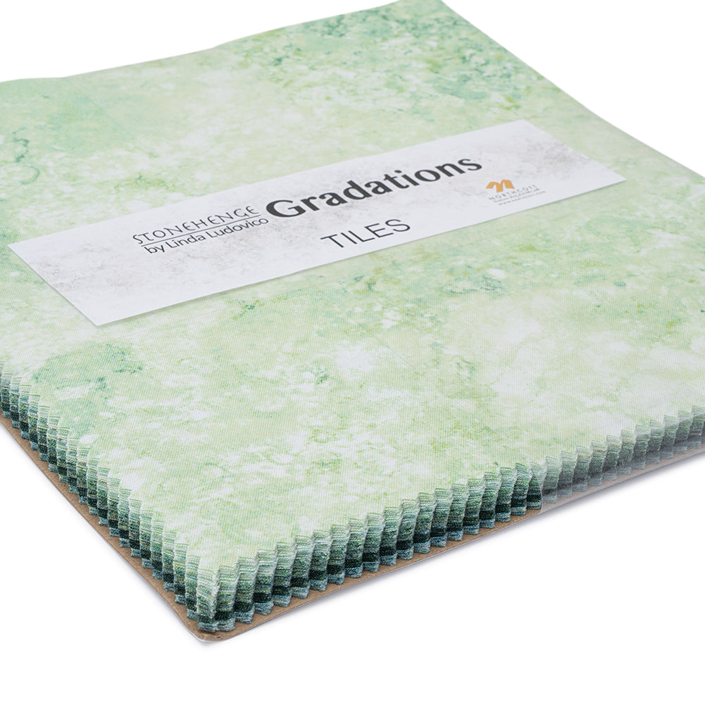 Stonehenge Quilting Cotton Tiles 10" Square Precuts - Pine Ridge - Gradations II Collection