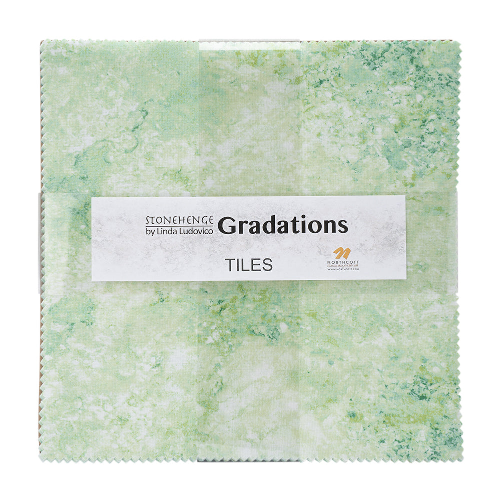 Stonehenge Quilting Cotton Tiles 10" Square Precuts - Pine Ridge - Gradations II Collection